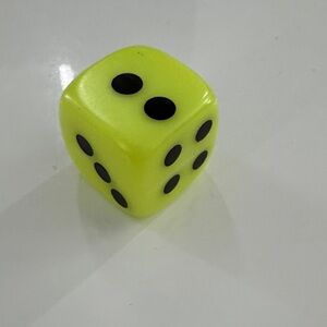 Bright Yellow Dice Toy